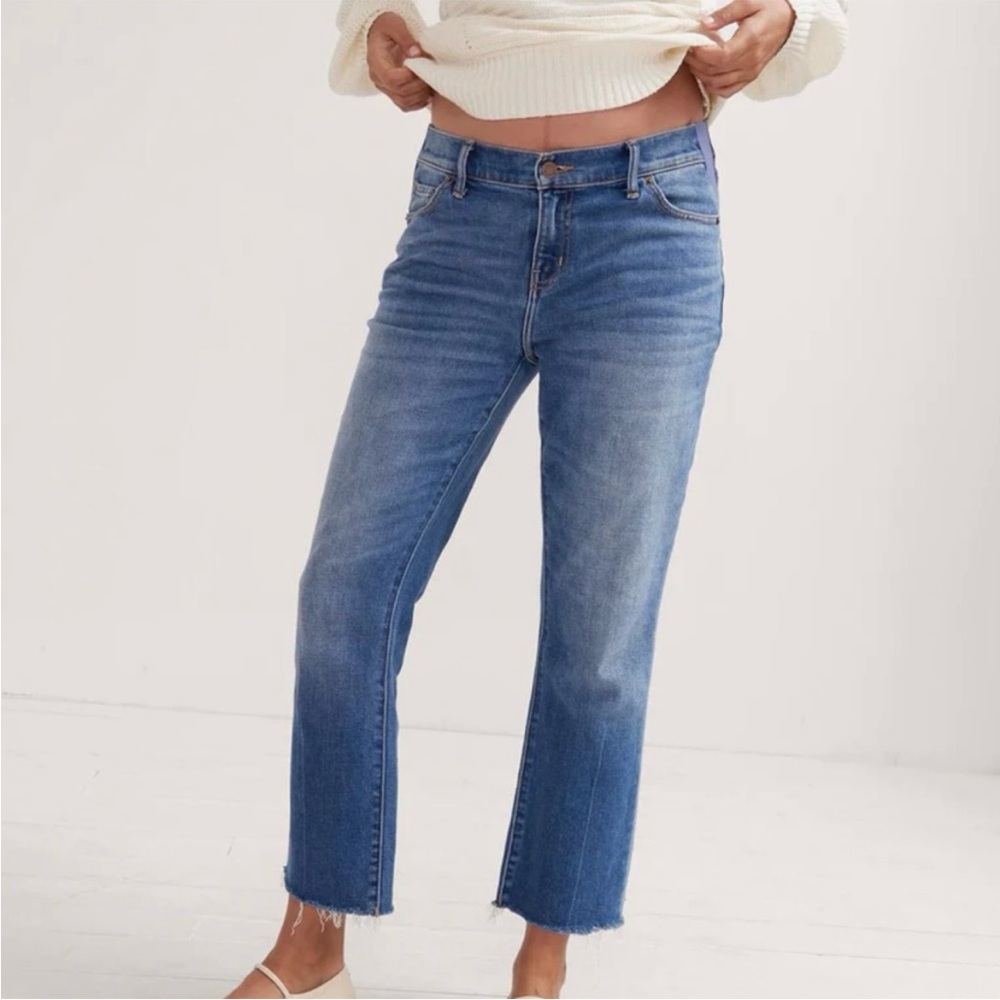 HATCH The Crop Maternity Straight Leg Jean Size 28